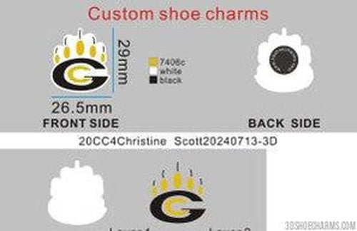 CUSTOM SHOE CHARMS-20CC4Christine Scott