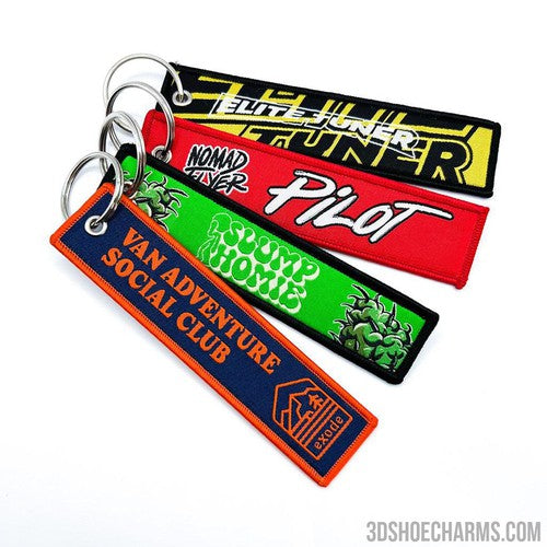 Double-Sided Custom Woven Keychains