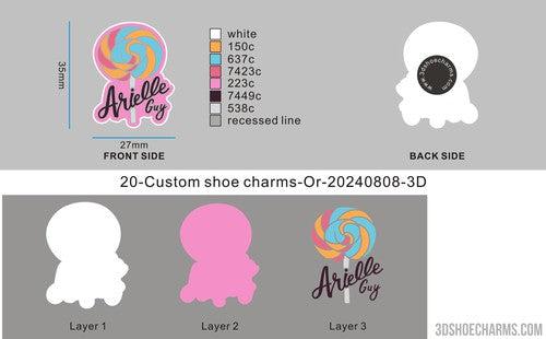 CUSTOM SHOE CHARMS-20CC4Or