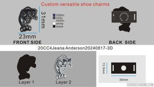 CUSTOM VERSATILE SHOE CHARMS AND STRAW TOPPERS- 20CC4Jeana Anderson