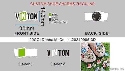 CUSTOM SHOE CHARMS-20CC4Donna M. Collins