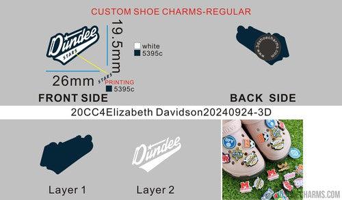 CUSTOM SHOE CHARMS-20CC4Elizabeth Davidson