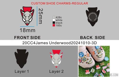 CUSTOM SHOE CHARMS-20CC4James Underwood