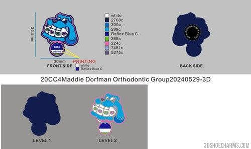 CUSTOM SHOE CHARMS- 20CC4Maddie Dorfman Orthodontic Group