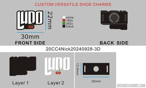 CUSTOM VERSATILE SHOE CHARMS-20CC4Nick