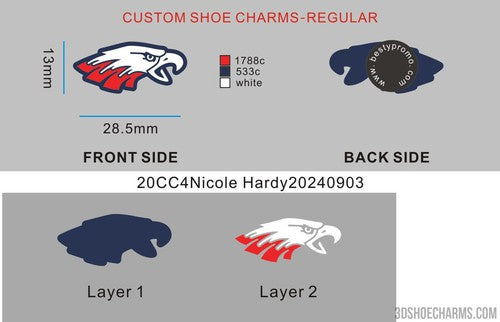 CUSTOM SHOE CHARMS-reorder 20CC4Nicole Hardy