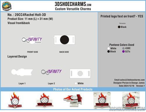 CUSTOM VERSATILE SHOE CHARMS-20VCC4Rachel Holt