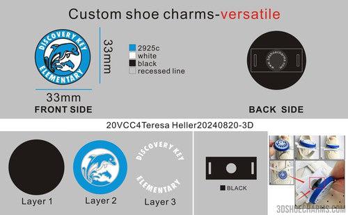 CUSTOM VERSATILE SHOE CHARMS-20VCC4Teresa Heller