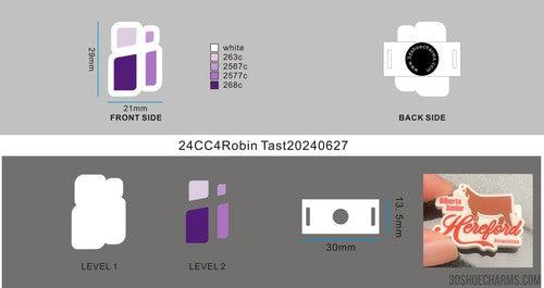 CUSTOM SHOE CHARMS - 24CC4Robin Tast20240627