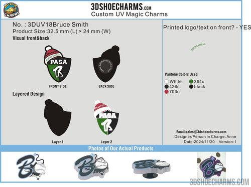 18-custom rubber clog charm-3DUV18Bruce Smith