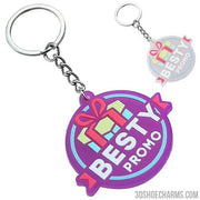 Custom 3D Die Cut Rubber Keychains-UV