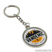 Metal Keychain with Double-Sided Doming