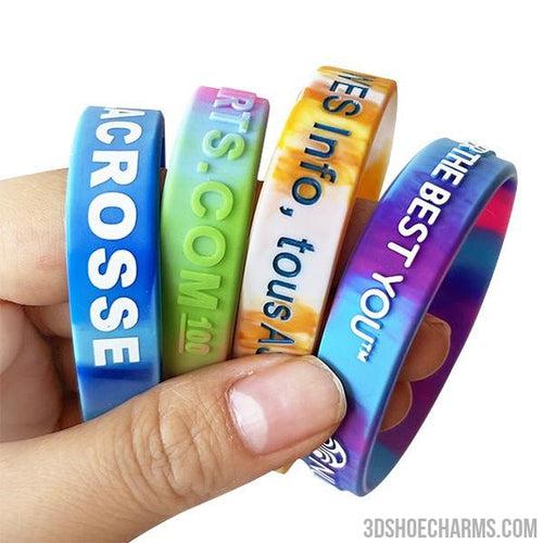 Custom Swirl Silicone Wristbands