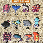 UV Color-Changing Animal Clog Charms